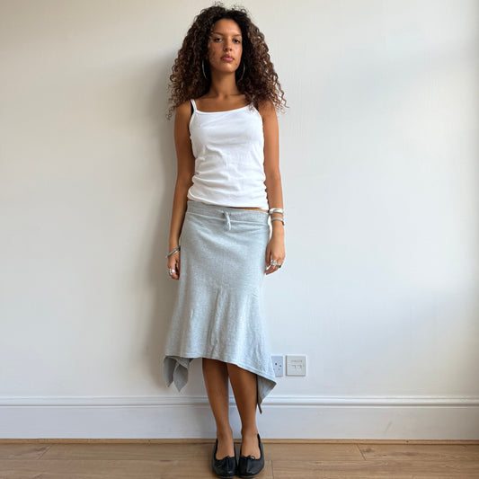 Asymmetric grey jersey skirt - Size S