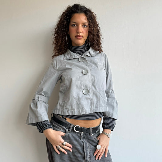 Grey peacoat - Size S