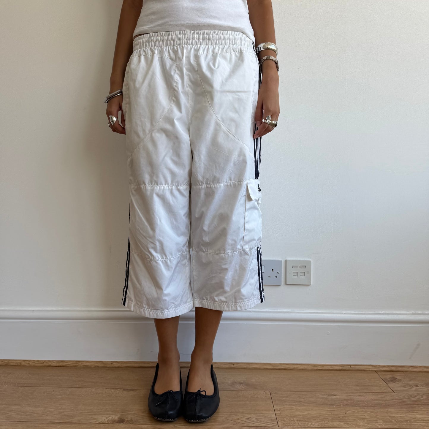 White Adidas capris - Size M
