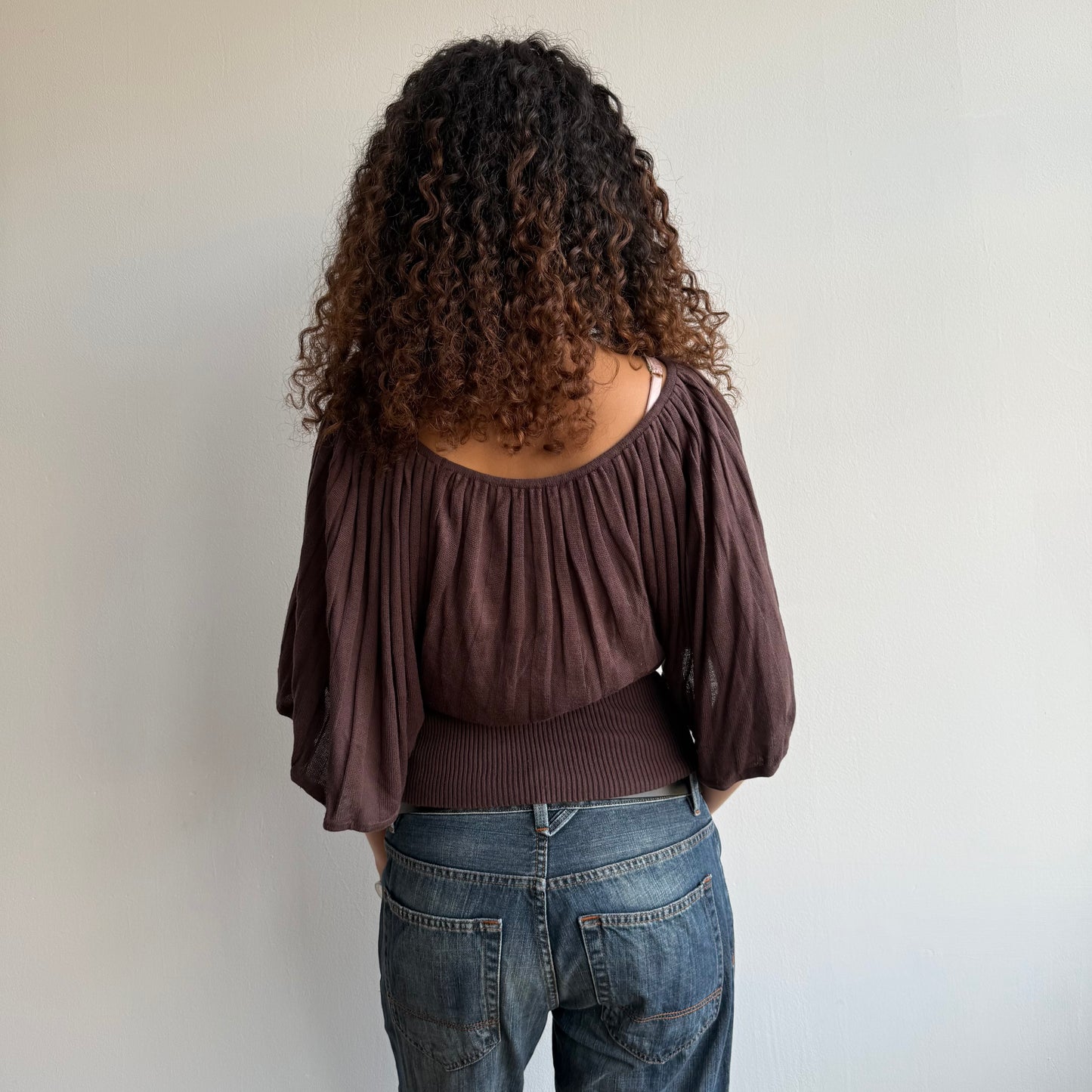 Brown batwing knit - Size M