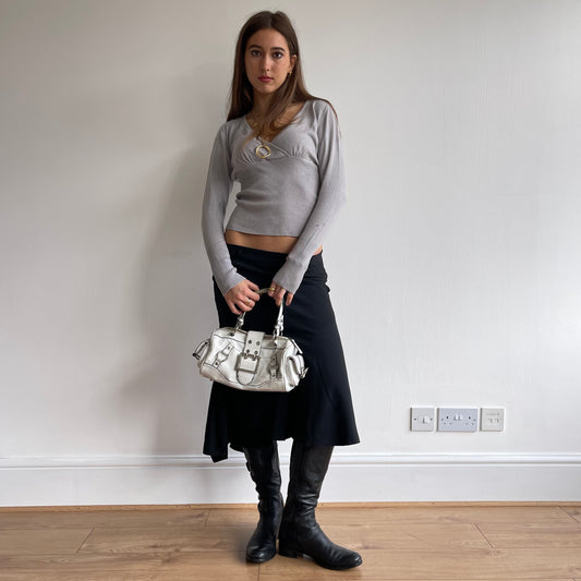 White buckle mini bag
