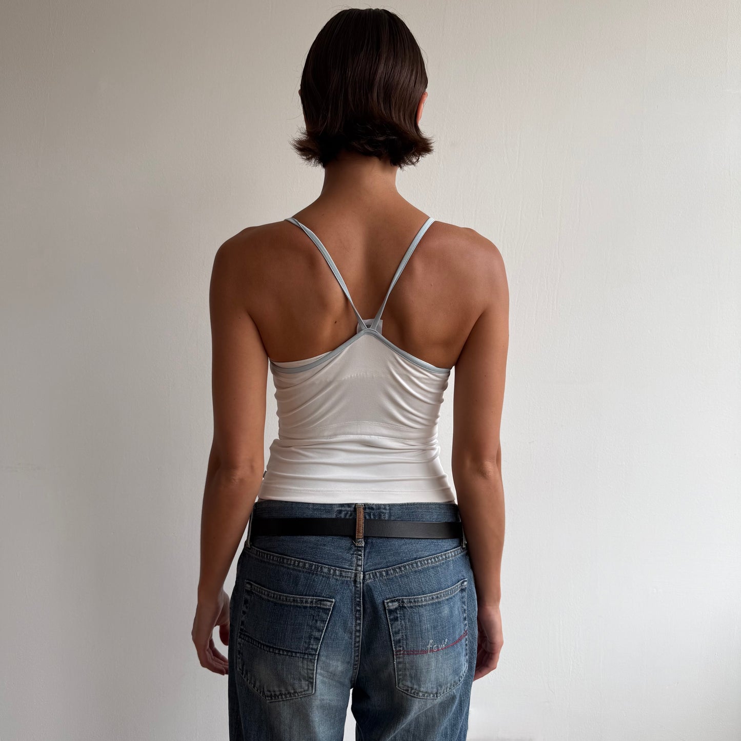 White Adidas tie front top - Size XS