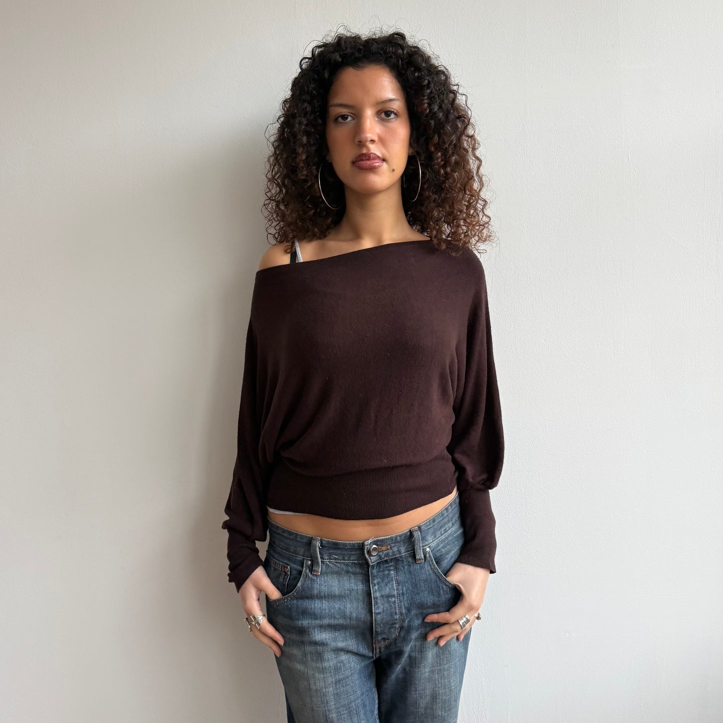Brown slouchy knit - Size M-L
