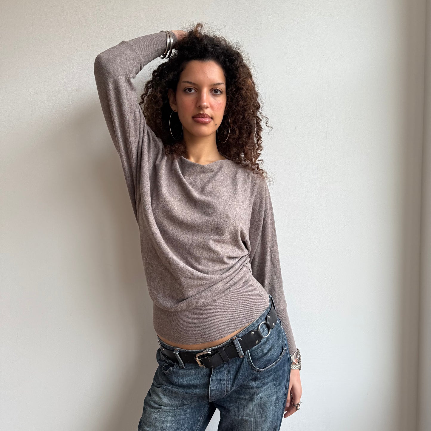 Taupe slouchy knit - Size S