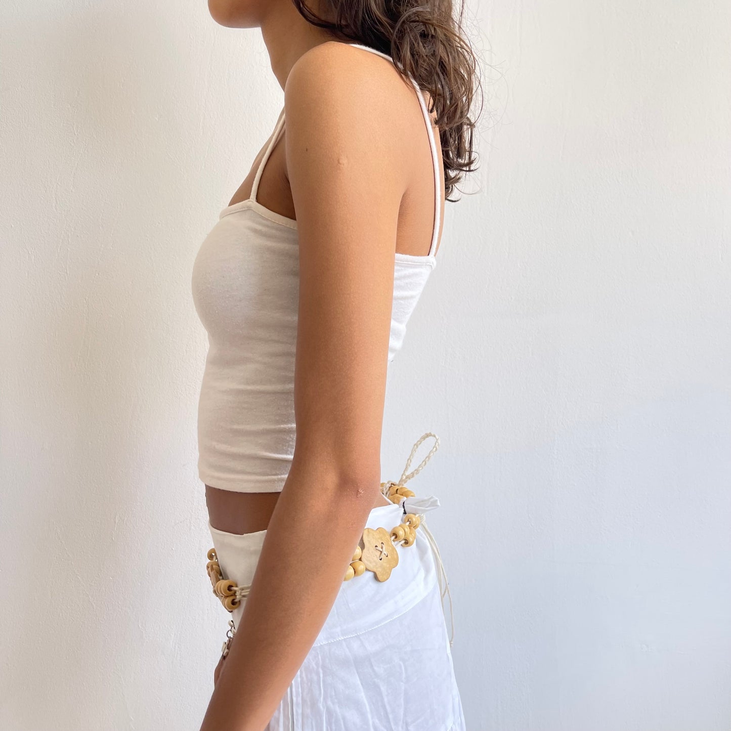 Boho beaded tie belt (4) - O/S