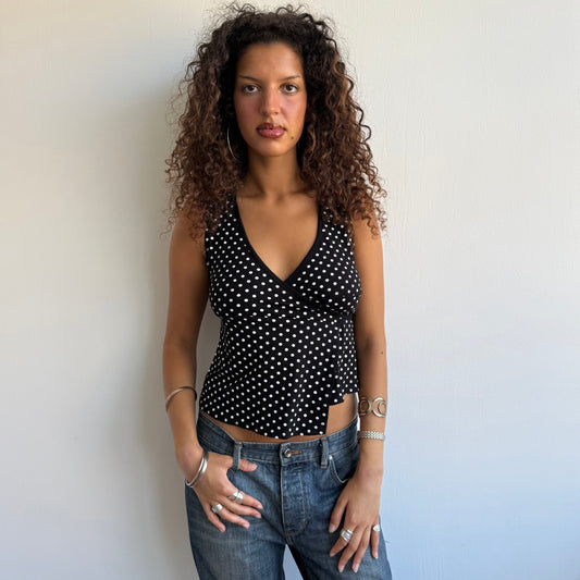 Polka dot wrap top - Size S