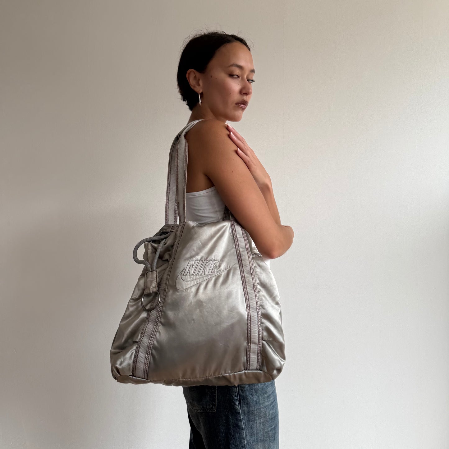 Silver Nike sporty handbag - One Size