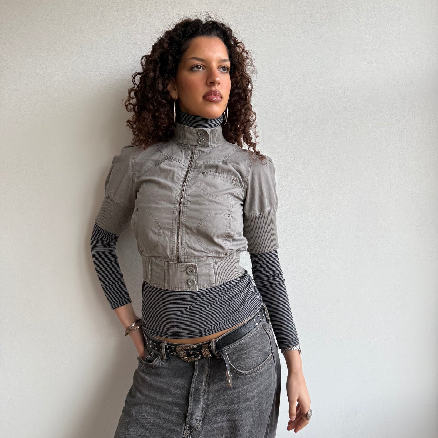 Short sleeve cargo jacket - Size XS