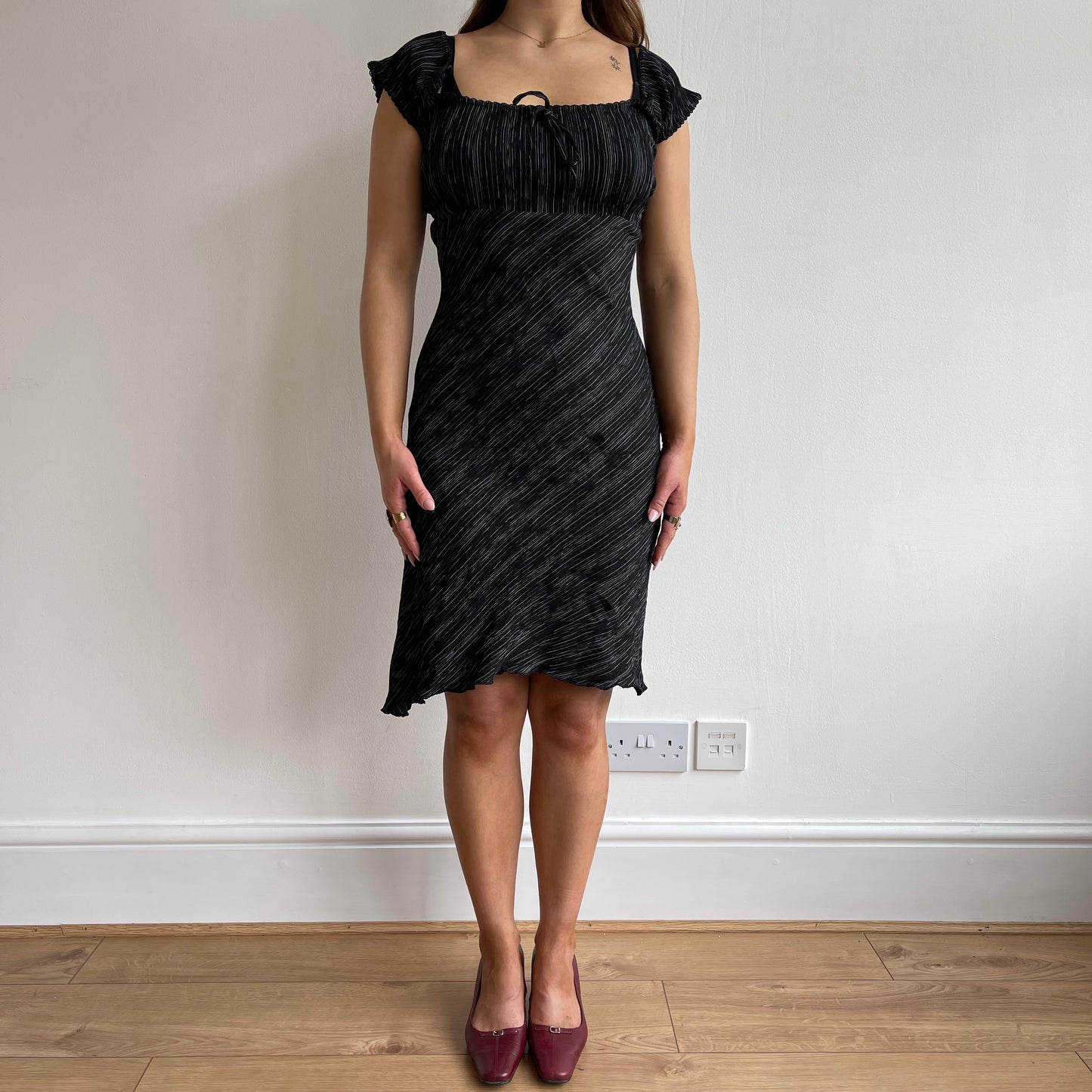 Pinstripe milkmaid dress - Size M