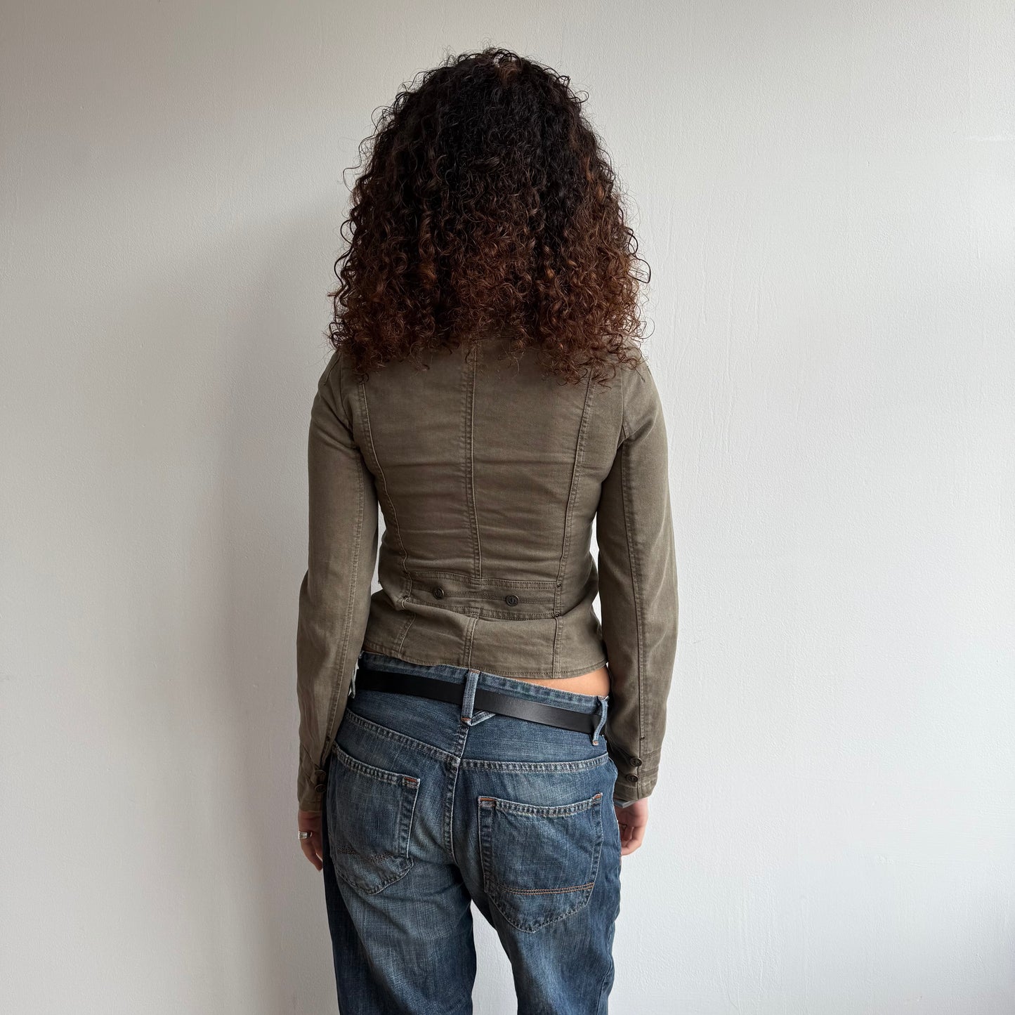 Khaki military jacket - Size XS, XS/S + S