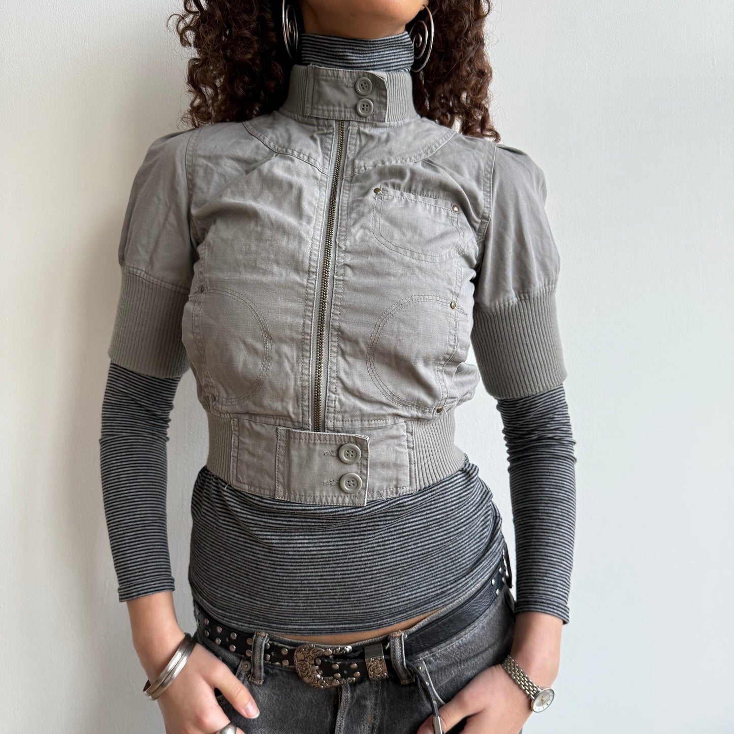 Short sleeve cargo jacket - Size XS
