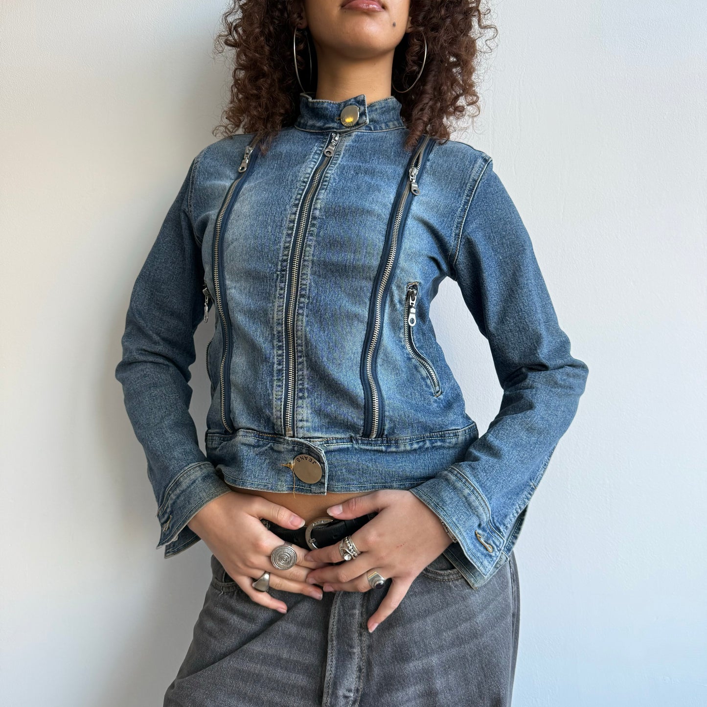 Denim zip jacket - Size S
