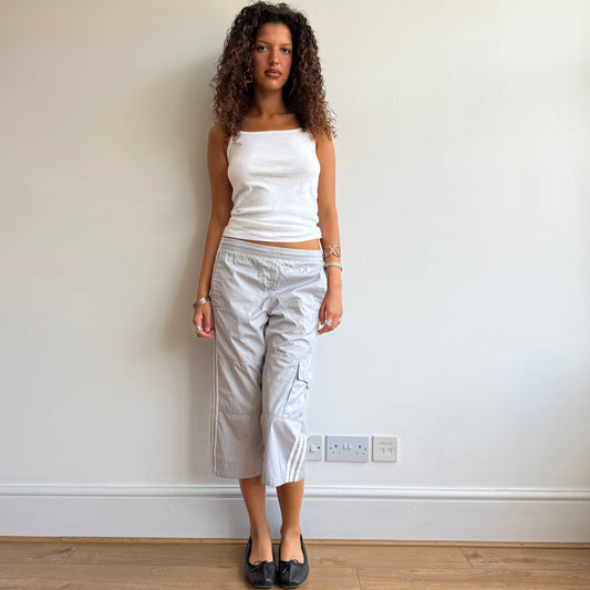 Light grey Adidas capris - Size S
