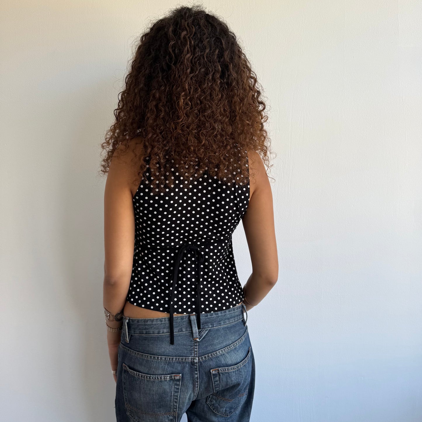 Polka dot wrap top - Size S