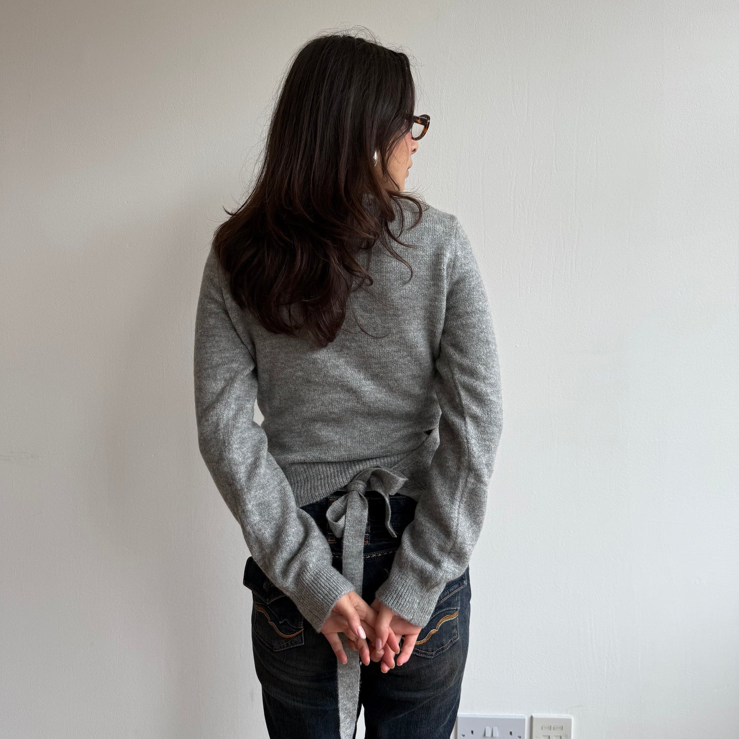 Grey ballet wrap knit - Size S/M
