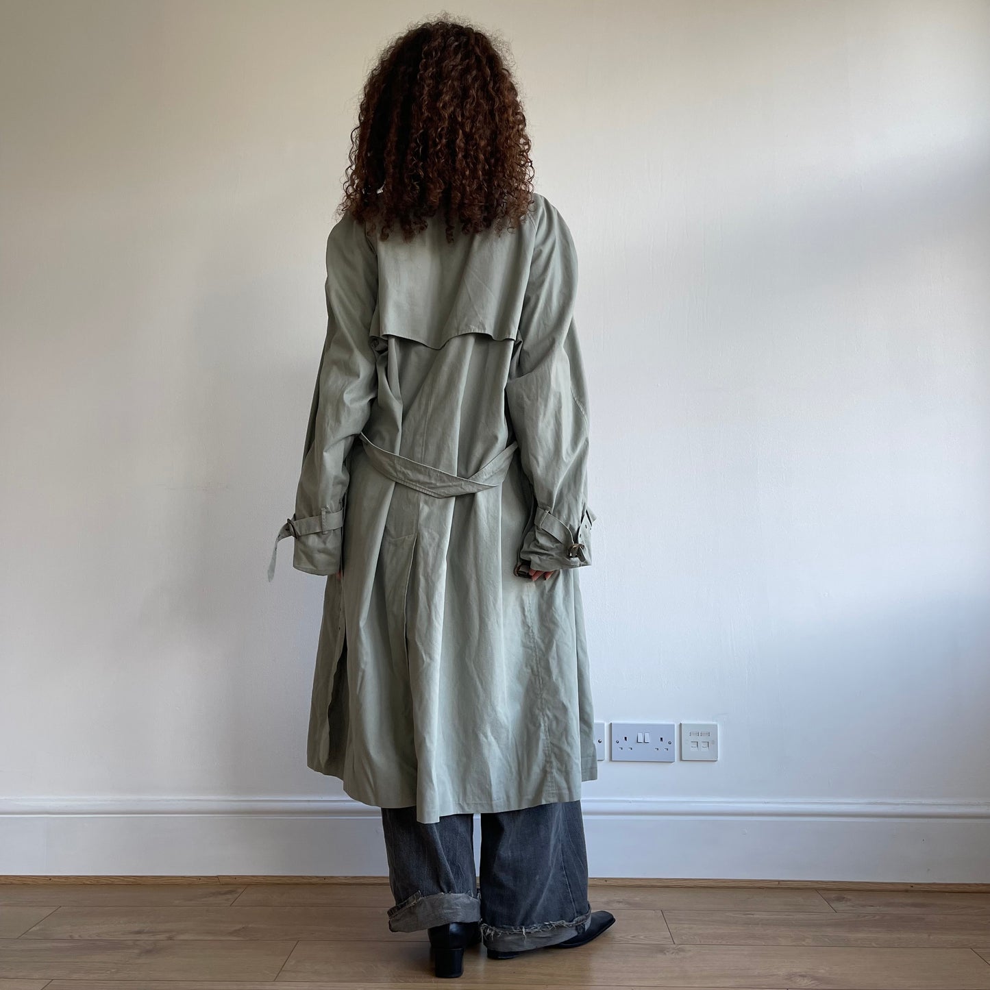 Khaki buckle trench - Size L