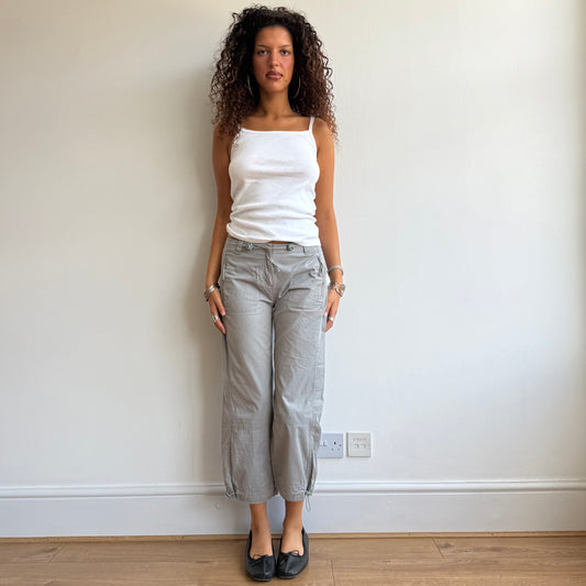Green toggle capris - Size M