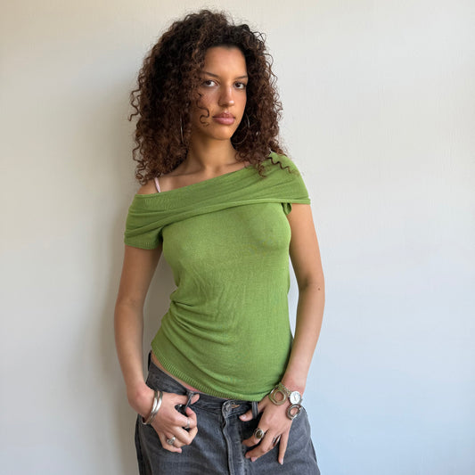 Green bardot knit - Size S/M