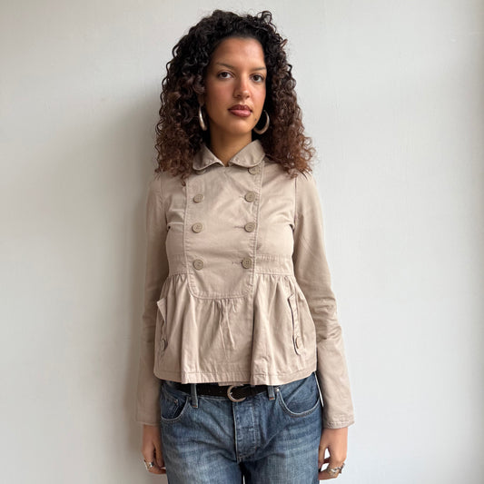 Beige peacoat - Size S