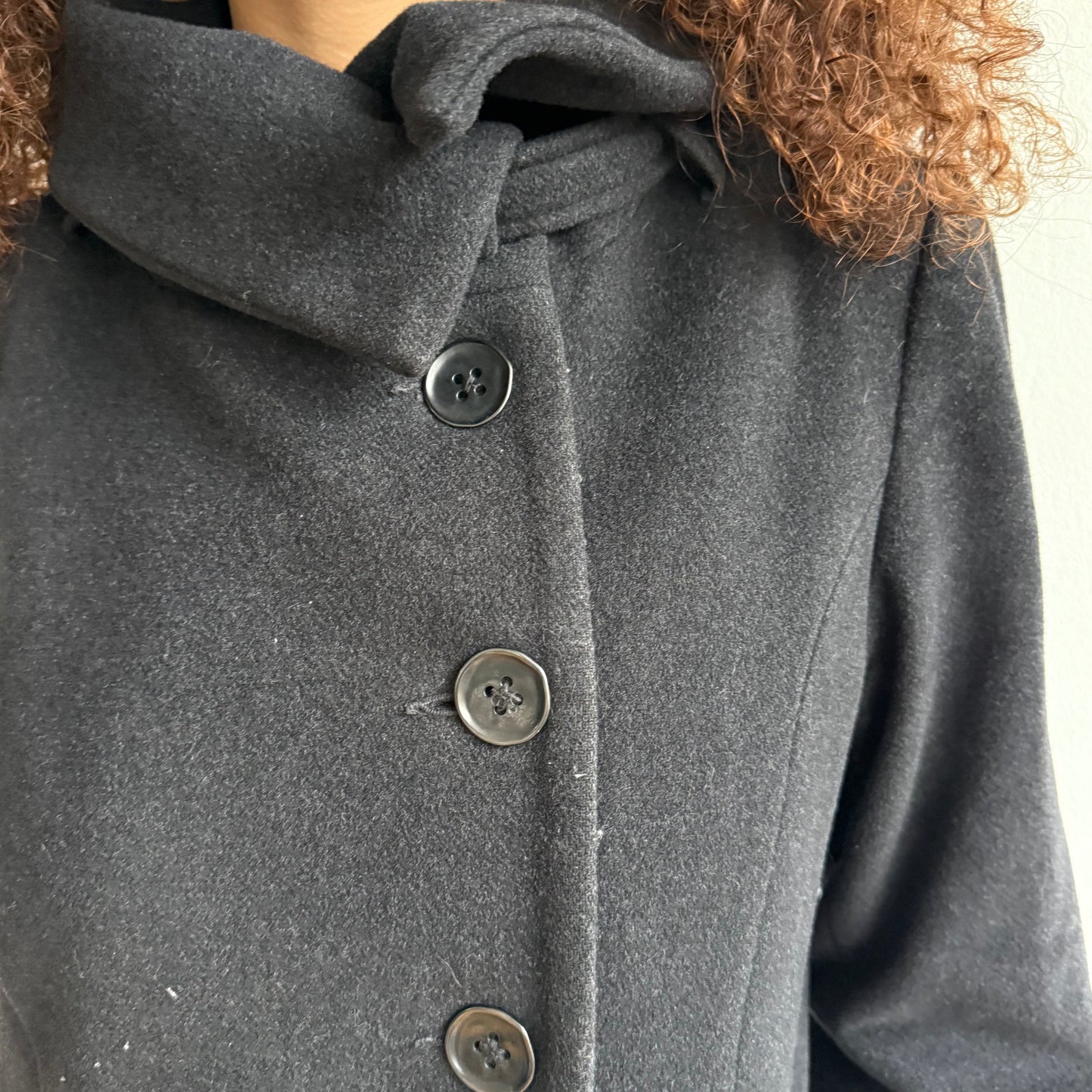 Cop Copine black wool coat - Size S/M