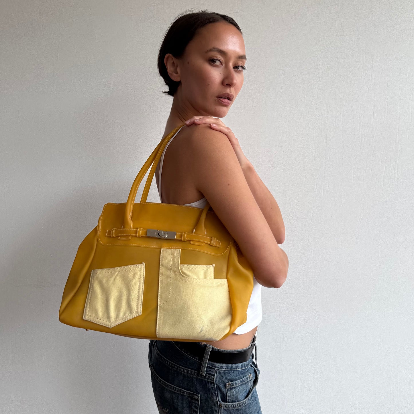 Orange jelly ‘firkin’ bag - One Size