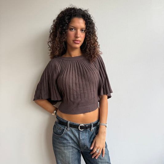 Brown batwing knit - Size M