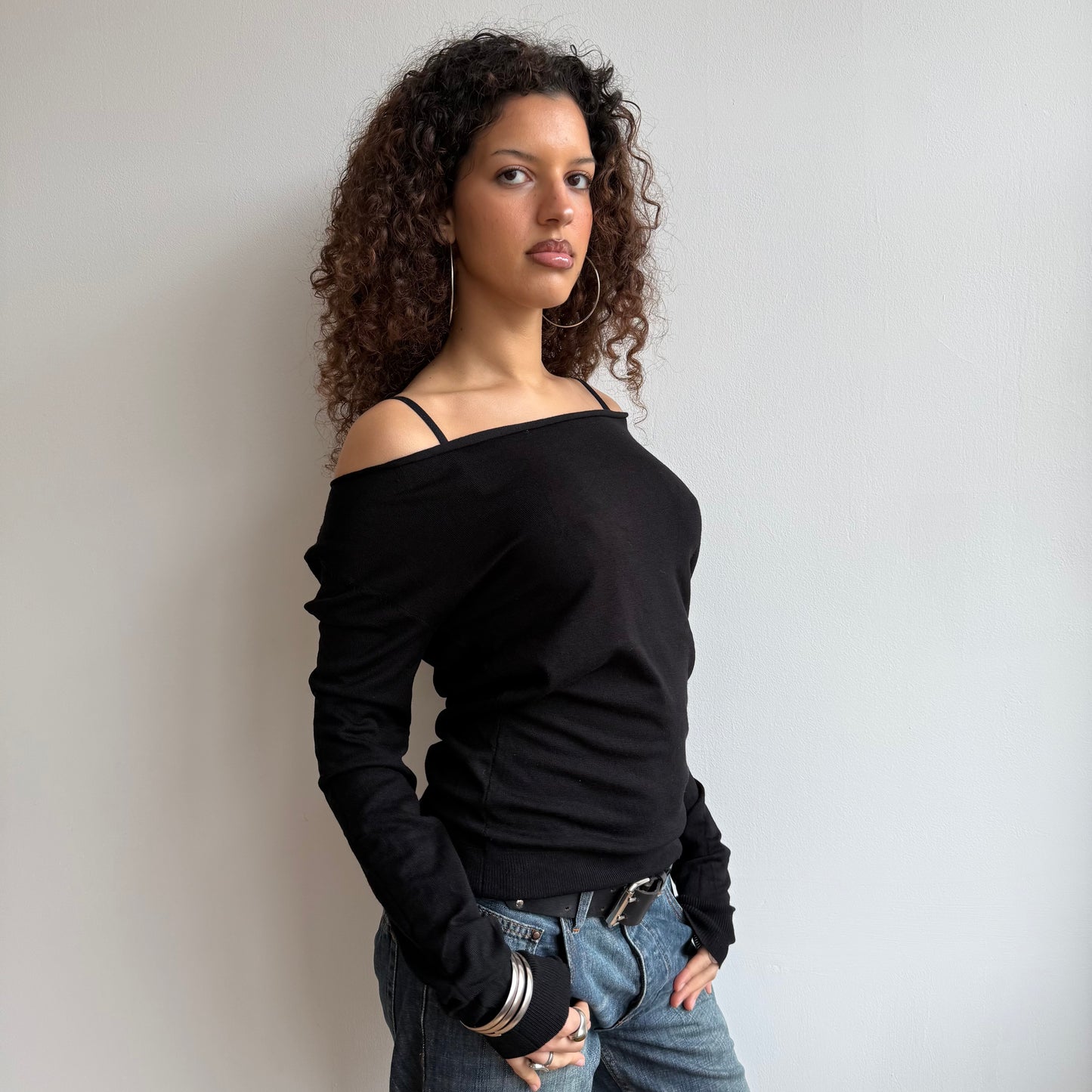 Black slouchy knit - Size S