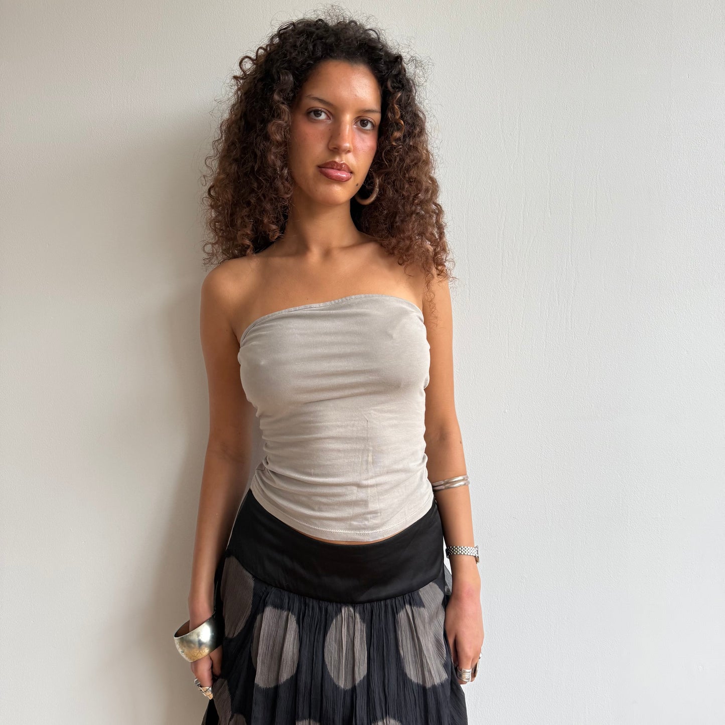 Taupe bandeau top - Size S