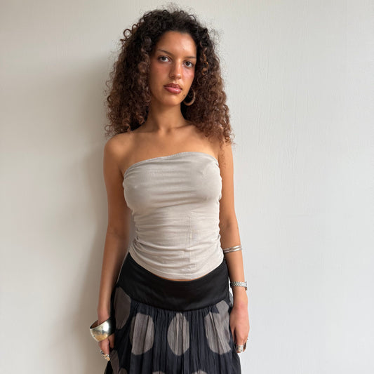 Taupe bandeau top - Size S