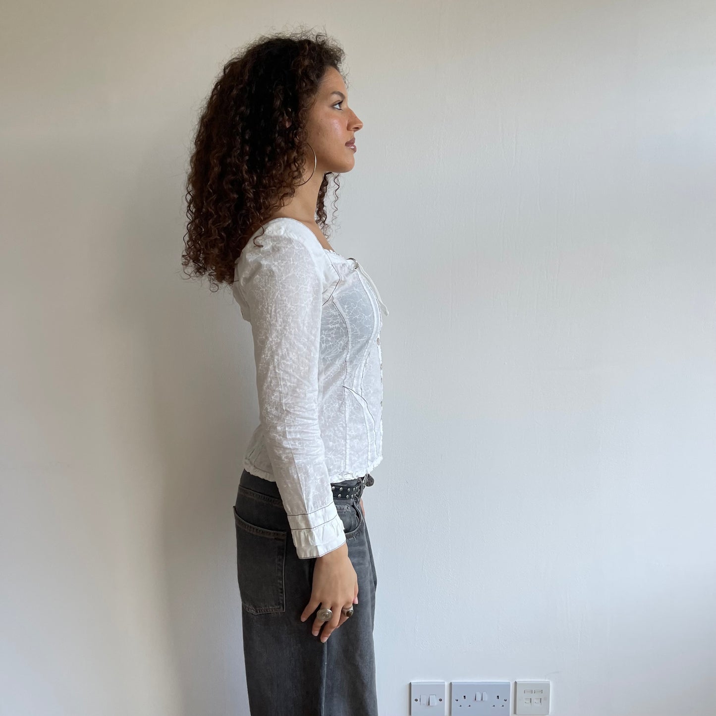 White bardot shirt - Size XS