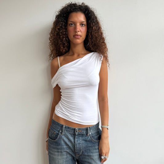 White slouchy top - Size S