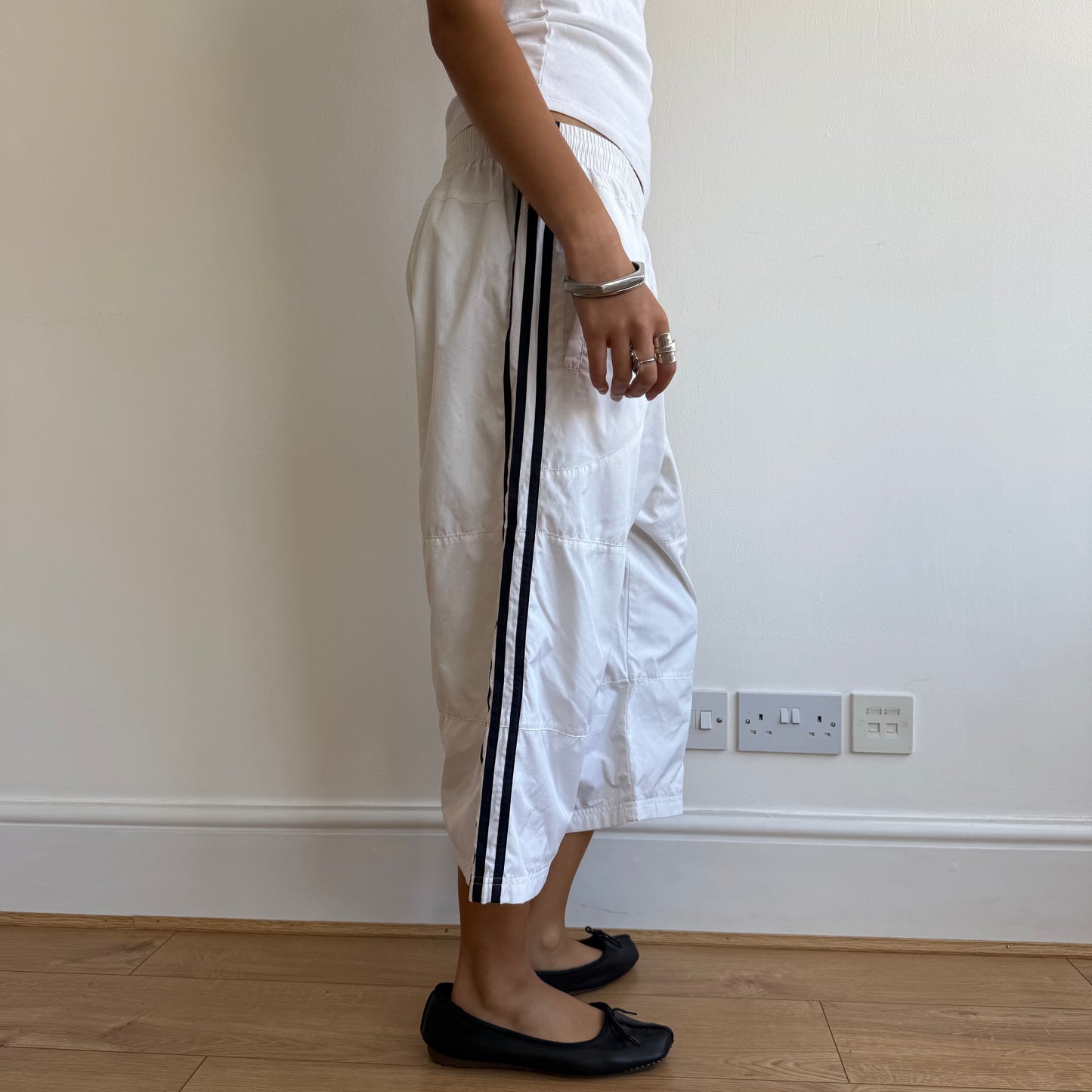 White Adidas capris - Size M