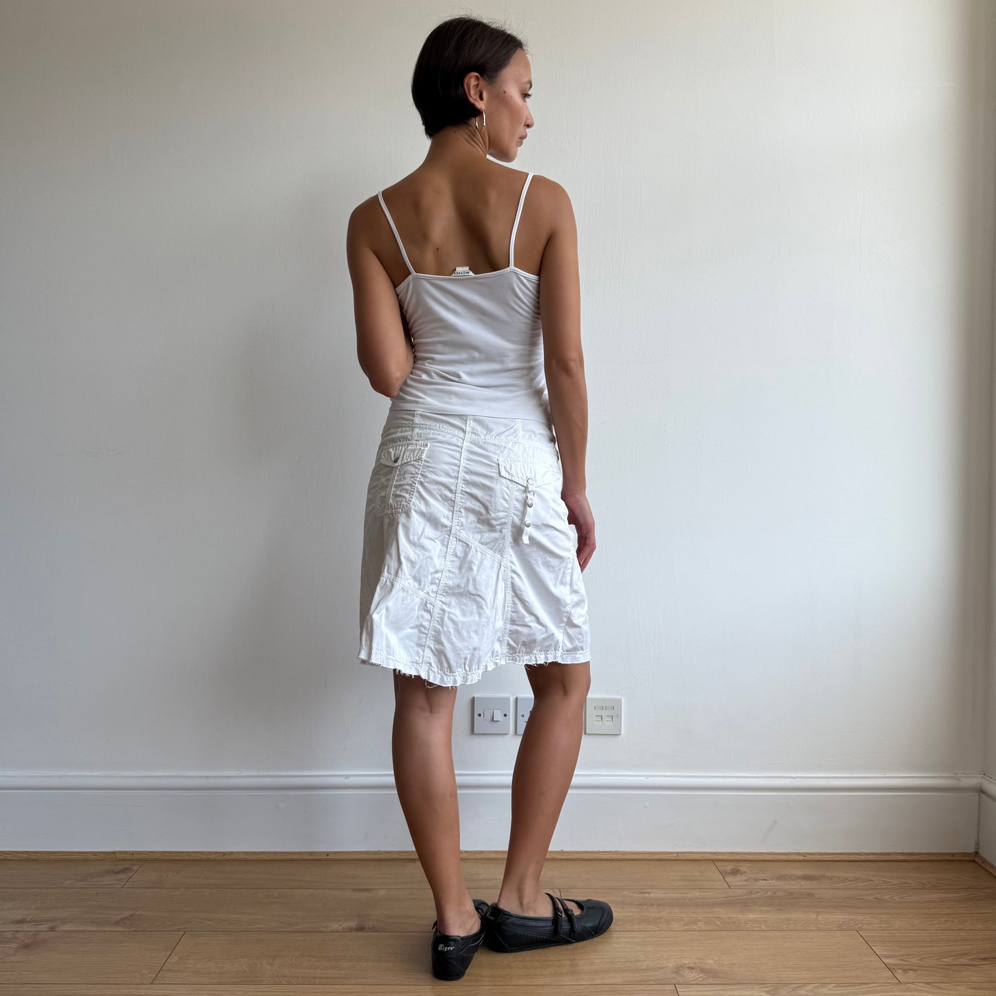 White cargo tassel skirt - Size XS + S