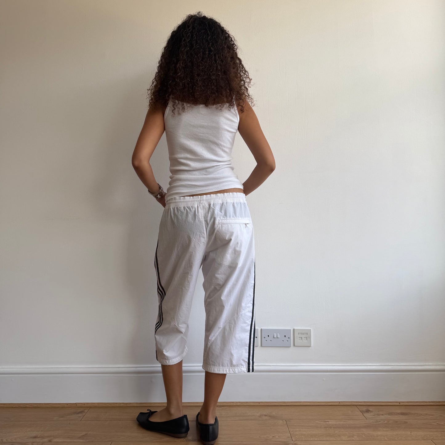 White Adidas capris - Size M