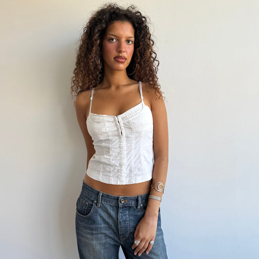 White milkmaid top - Size S