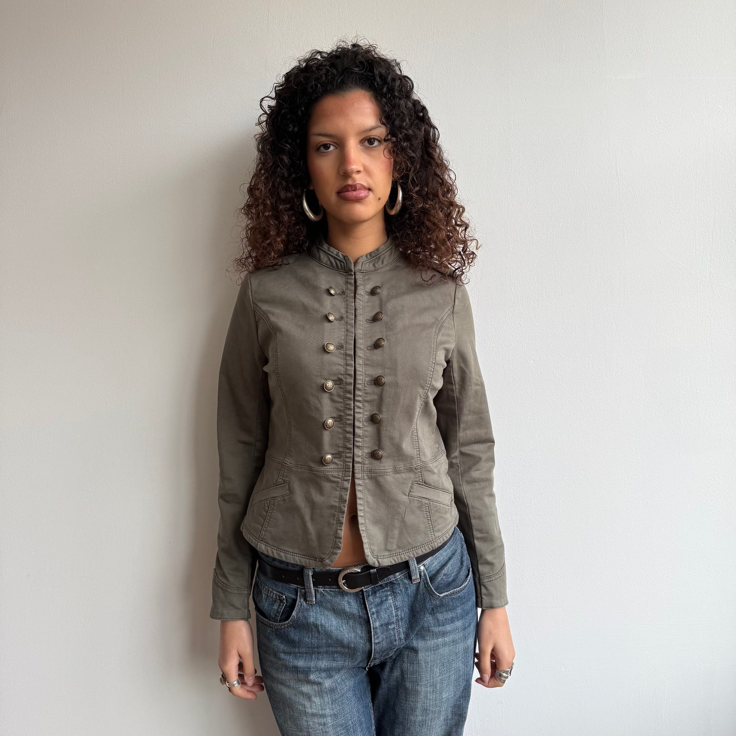 Khaki military jacket - Size S/M