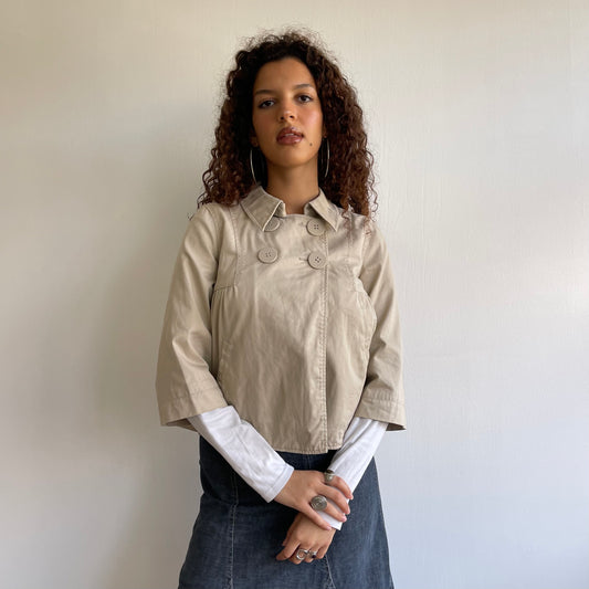 Beige peacoat - Size S