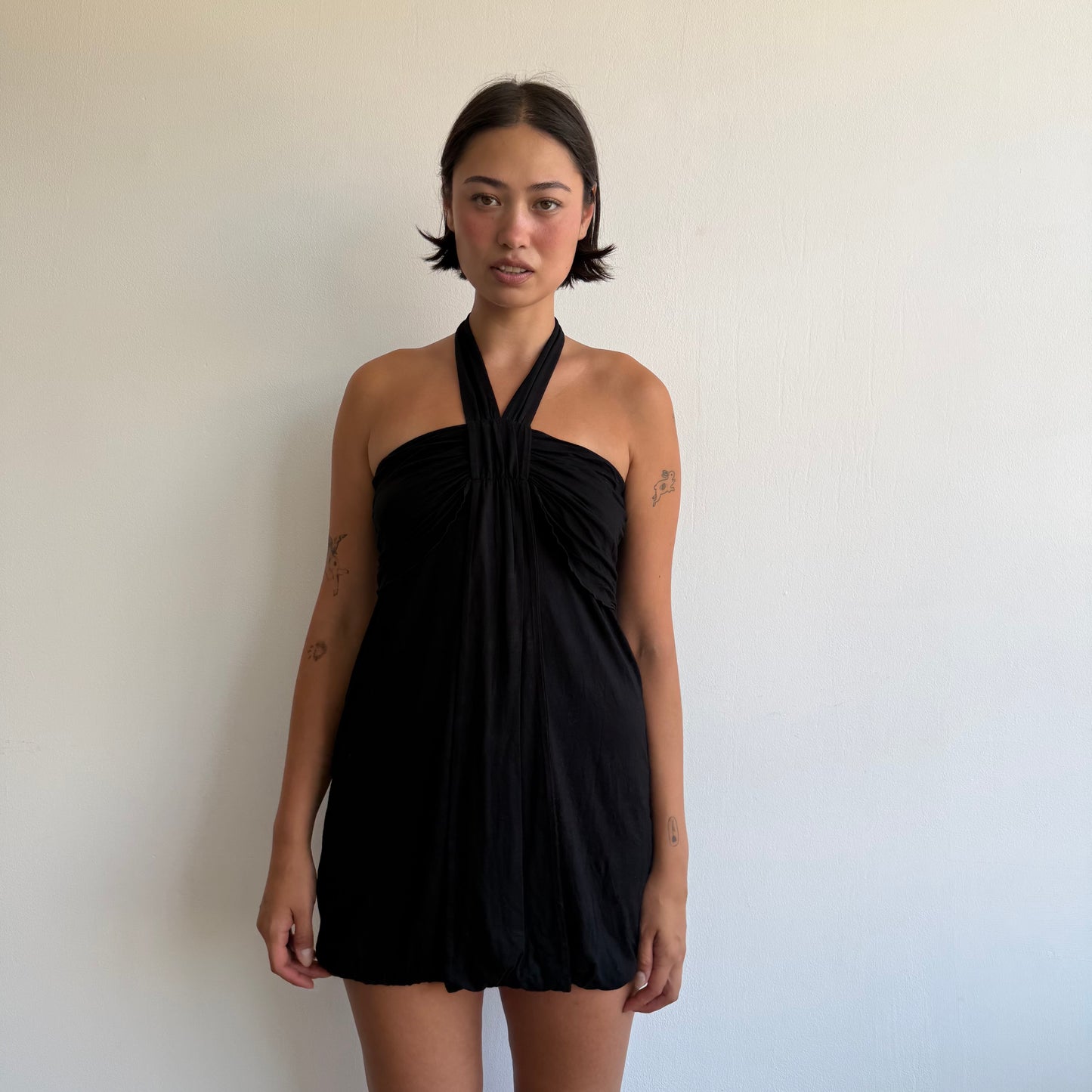 Black bandeau halter dress - Size XS/S