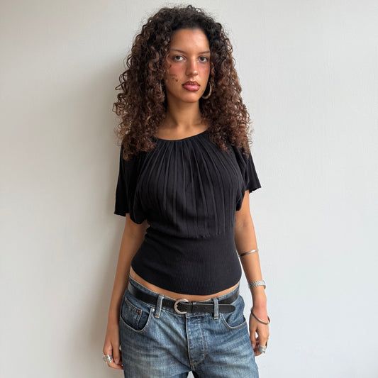 Black batwing knit - Size S