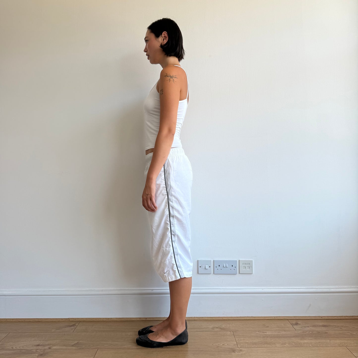 White + grey Nike capris - Size M