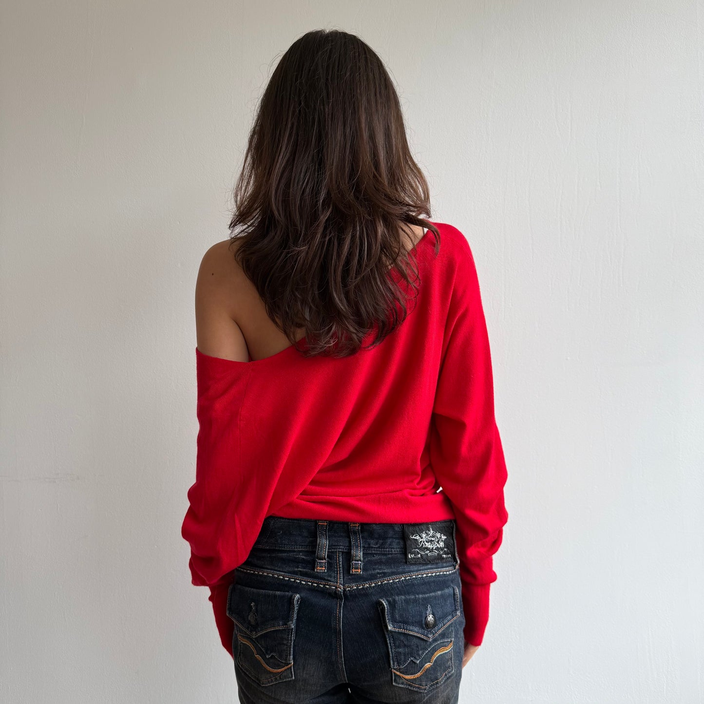 Red slouchy knit - Size L