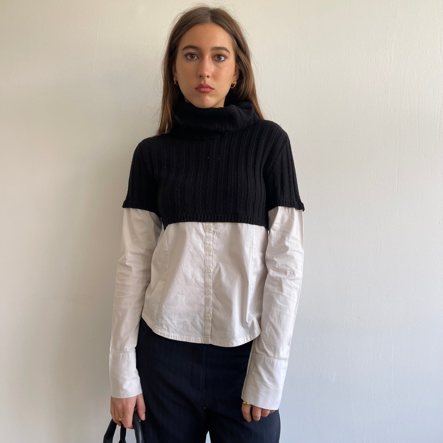 2-in-1 shirt jumper - Size S/M