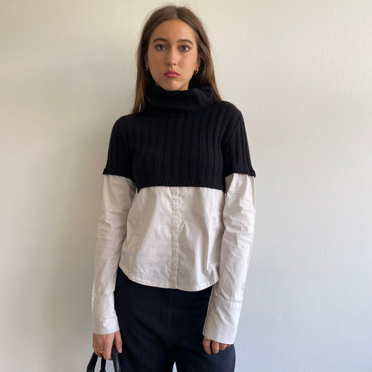 2-in-1 shirt jumper - Size S/M
