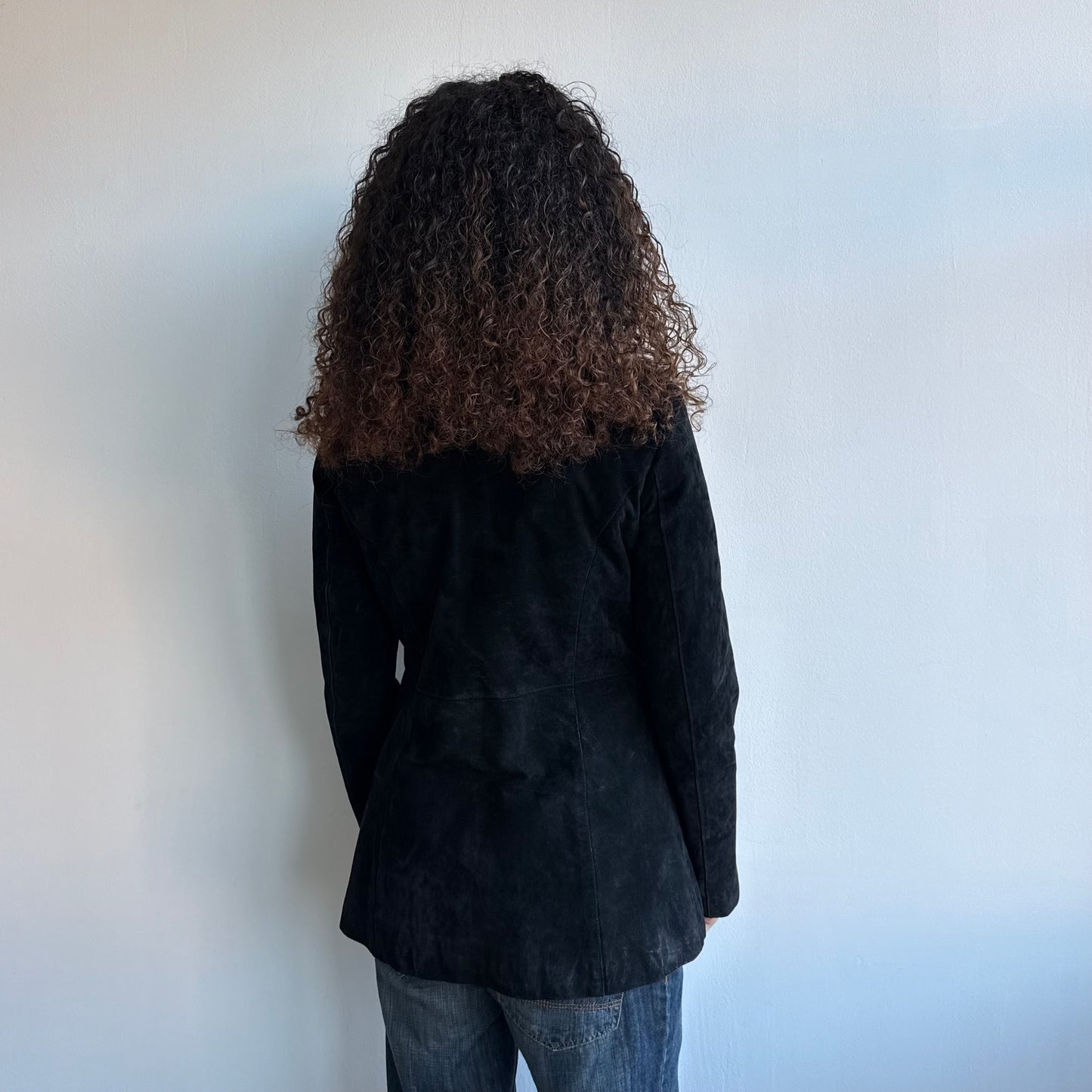Black frog clasp Afghan coat - Size S