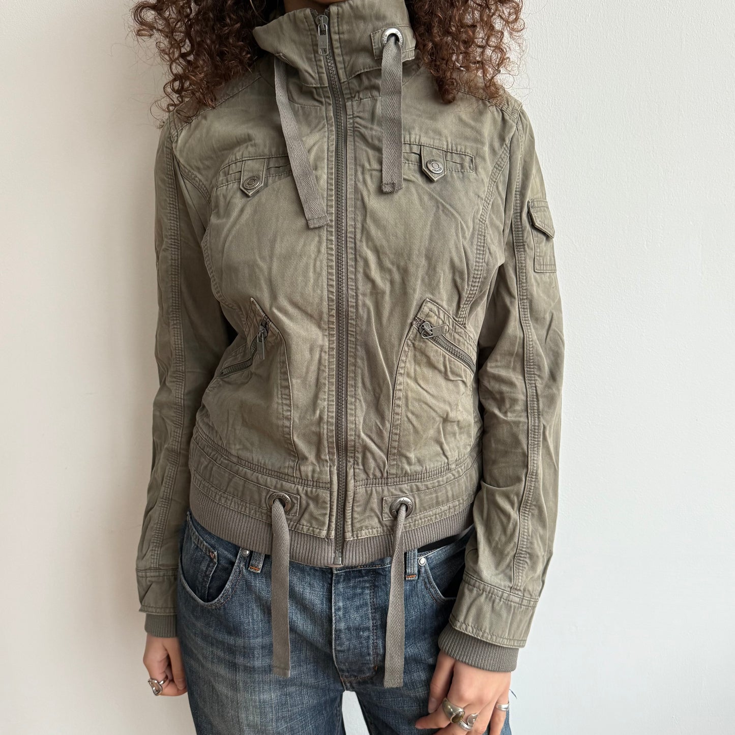Khaki cargo jacket - Size M