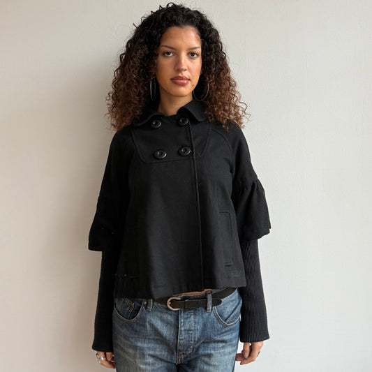 Black ‘Killah’ Miss Sixty peacoat - Size M