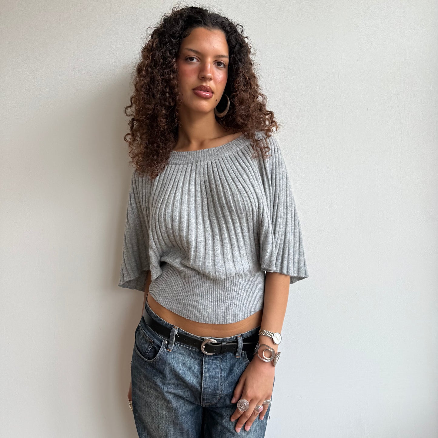 Light grey batwing knit - Size S