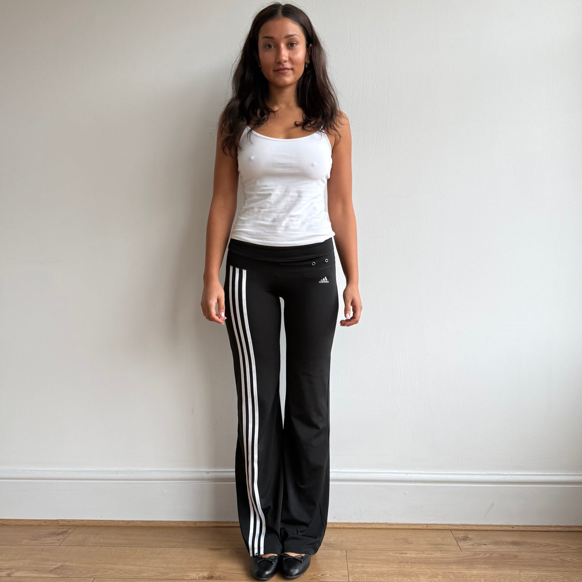 Adidas black 3-stripe yoga pants - Size XS/S
