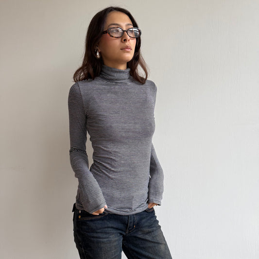 Black striped roll neck - Size S