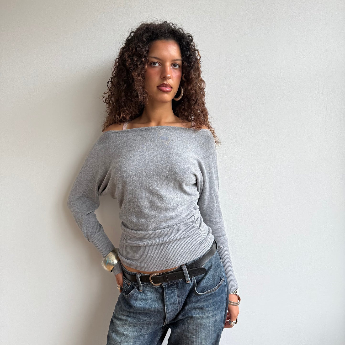 Grey slouchy knit